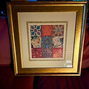 25x25 inch square wall hanging, 3 inch frame